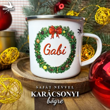 Karácsonyi bögre – Saját névvel I.