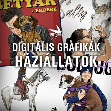 Háziállatos digitális grafikák